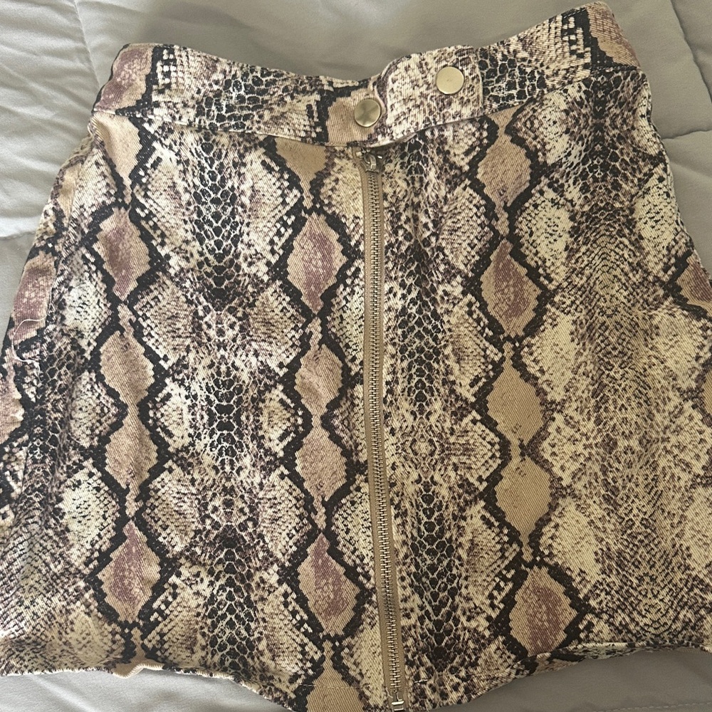 Altar'd State Snake Print Mini Skirt